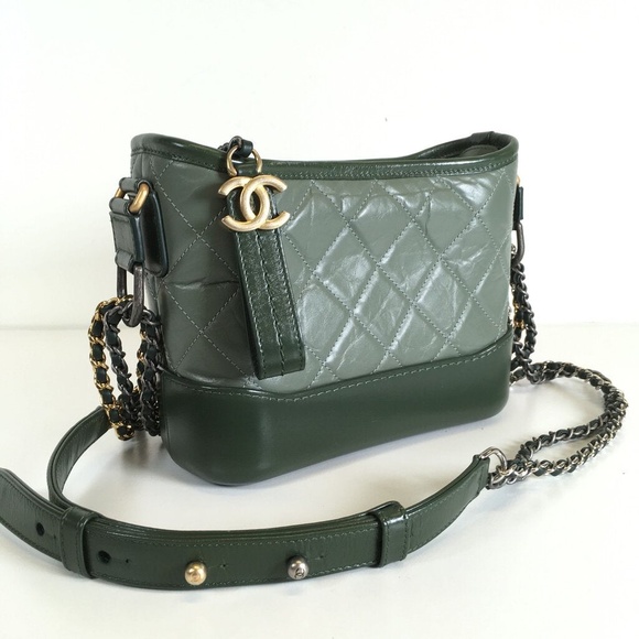 Chanel Calfskin Gabrielle Hobo Bag Green - Picture 3 of 7